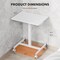 Mobile Small Stading Desk - Sit Stand Desk, Portable Rolling Laptop Desk with Lockable Wheels, Computer Workstations, Adjustable Height, White